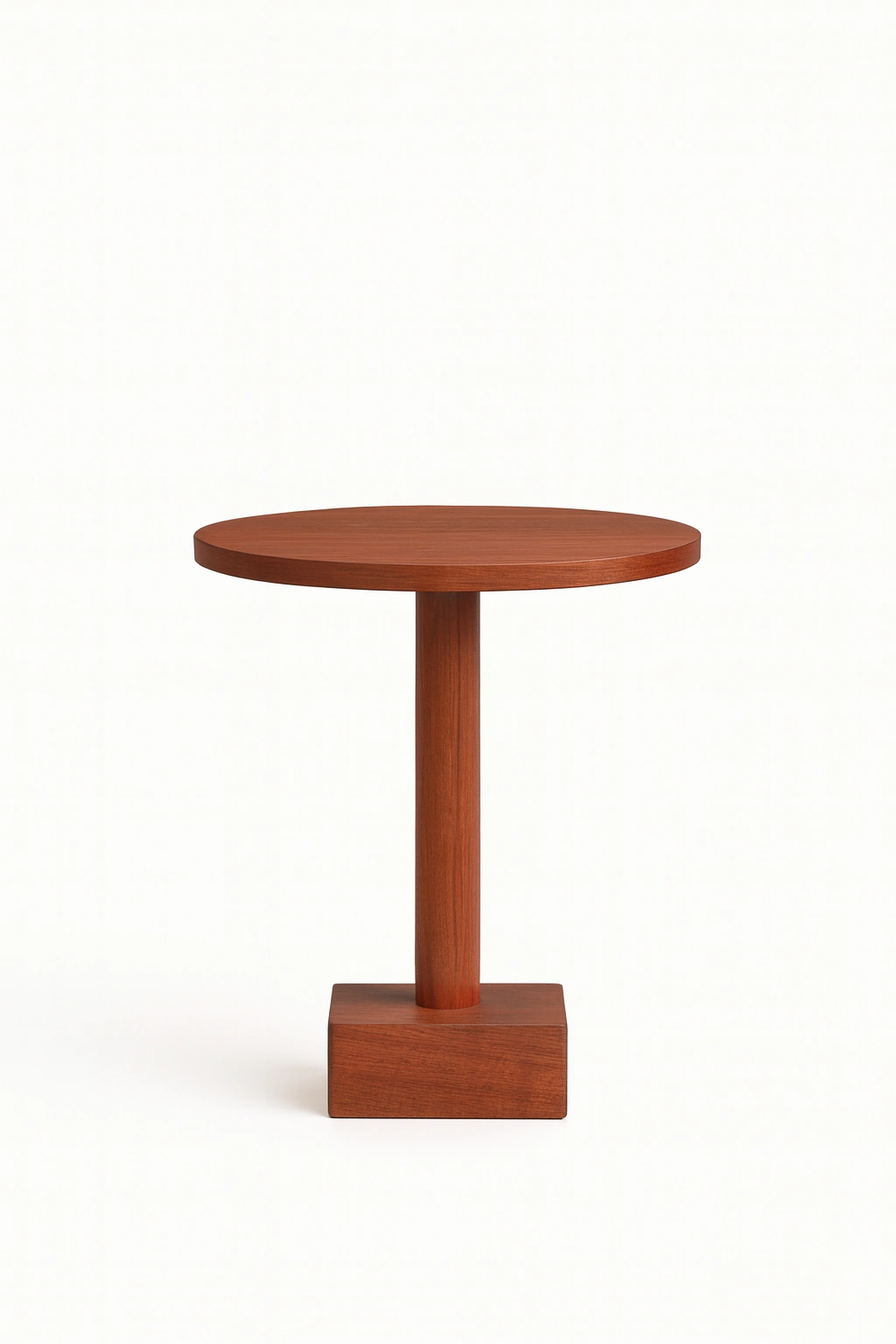 Tavolino rotondo in legno rosso-woodhomecraft